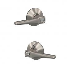 Schlage F51A ELR 619 PLY - Eller Lever with Plymouth Trim Keyed Entry Lock in Satin Nickel