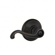 Schlage F40 CLT 716 - Callington Lever Bed and Bath Lock in Aged Bronze