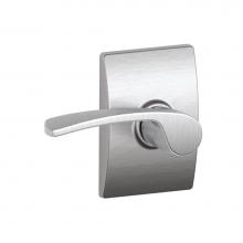 Schlage F10 MER 626 CEN - Merano Lever with Century Trim Hall and Closet Lock in Satin Chrome