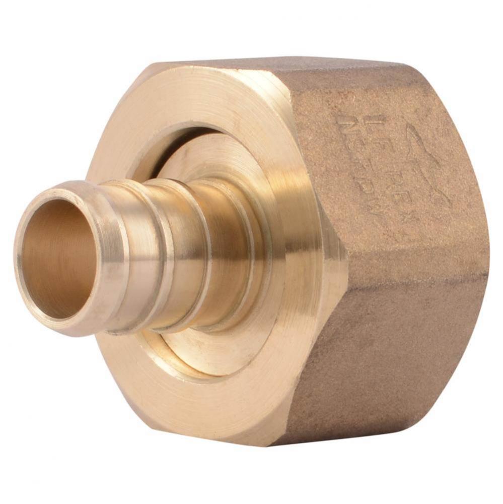 1/2'' X 3/4'' Npsm Brass Swivel Adapter, Lead Free