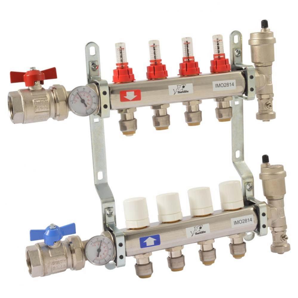 4 Loop Radiant Heating Manifold