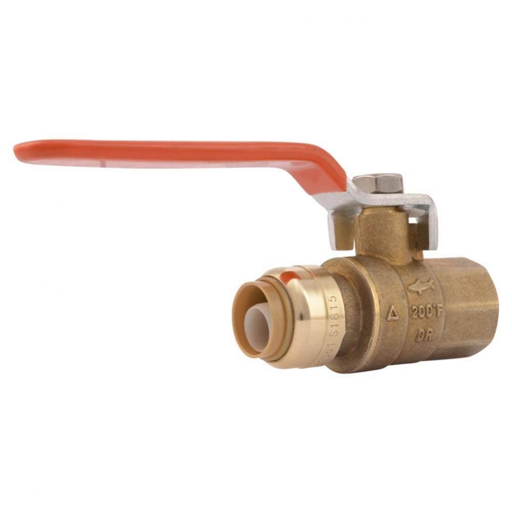 1/2'' Push-To-Connect X 1/2'' Fnpt Adapter Quarter-Turn Ball Valve