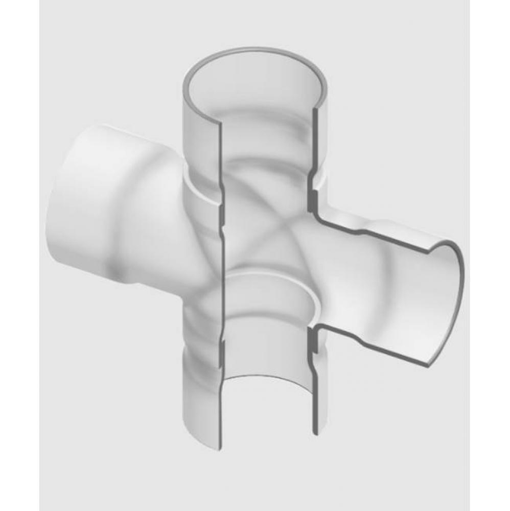 4X2 PVC RED CROSS SOC SCH40