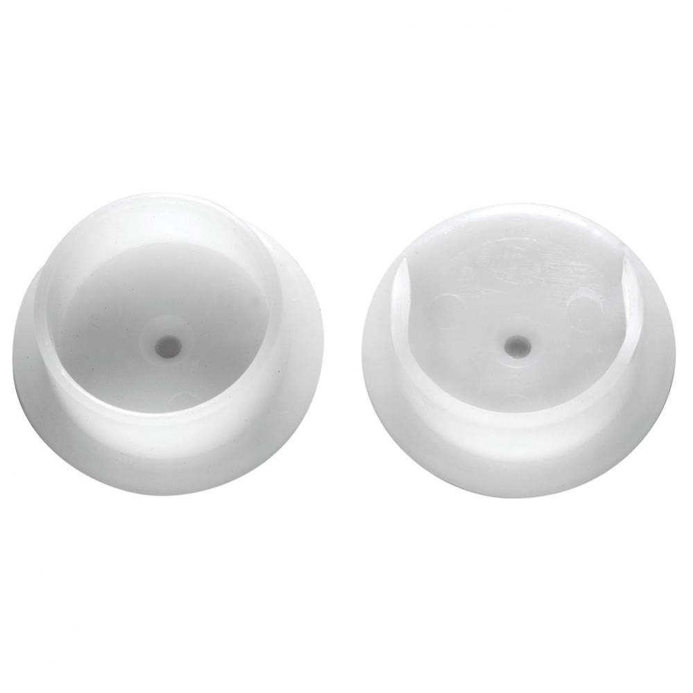 Pole Socket Set, Heavy Duty High Impact Polyethylene, White (pair)