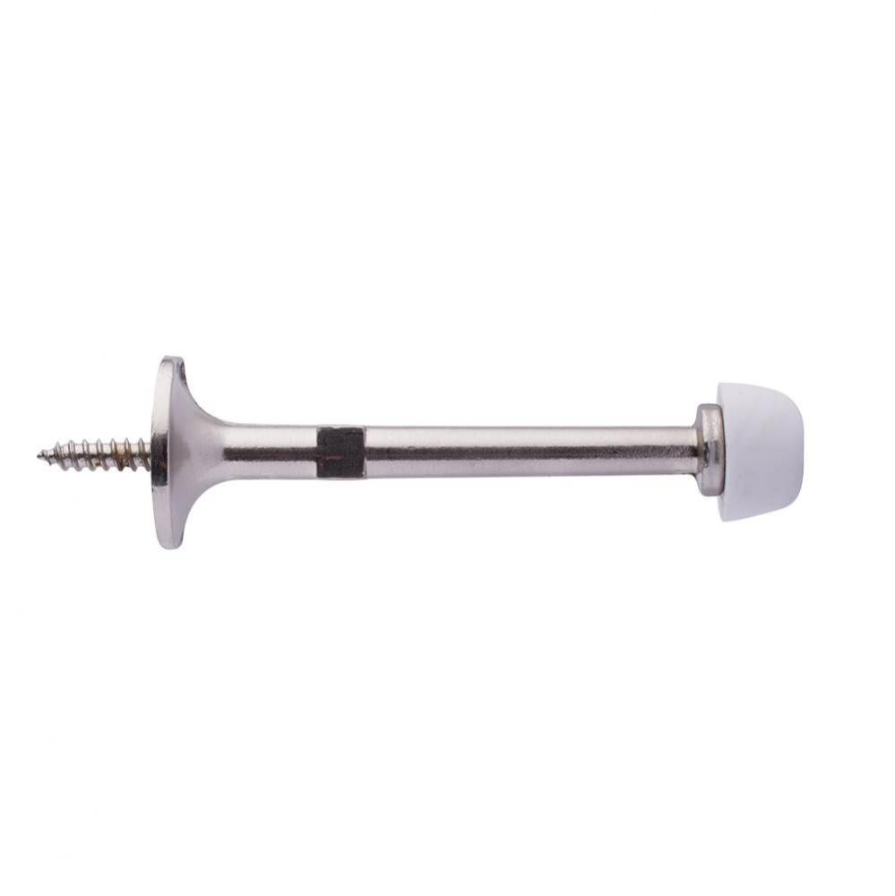 2-7/8'' Die Cast Door Stop w/Fixed Screw, White Tipped, SN 15