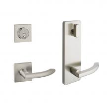 Taymor 30-INTSQ6662SNSN - Taymor Premier Interconnected Lock, Square Exterior Rose, Catana/Bergen lever, SC4, UL, 15