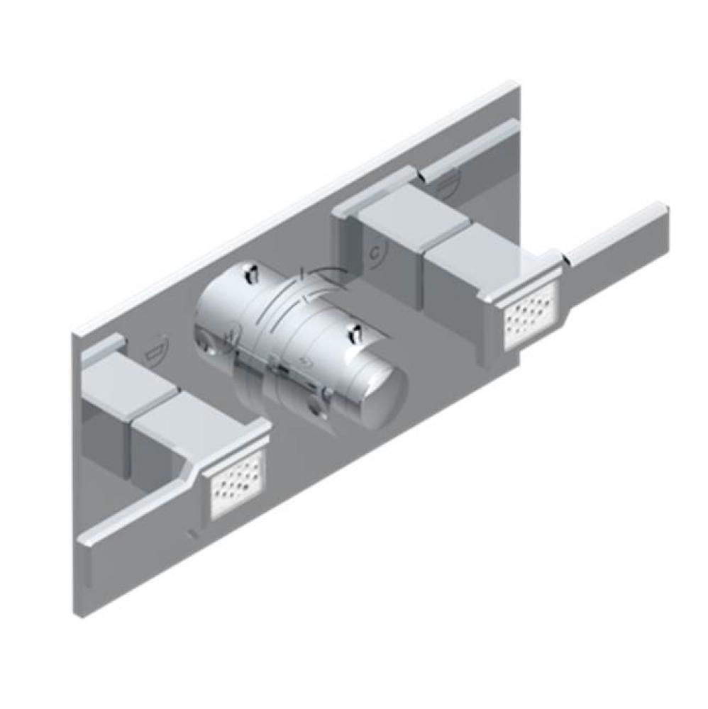 Trim For Thg Thermostat With 2 Valves Ref. 5 401ahm/us Rough Part Supplied With Fixing Box, Item T