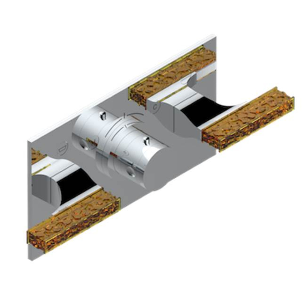 Trim For Thg Thermostat With 2 Valves Ref. 5 401ahm/us Rough Part Supplied With Fixing Box, Item T