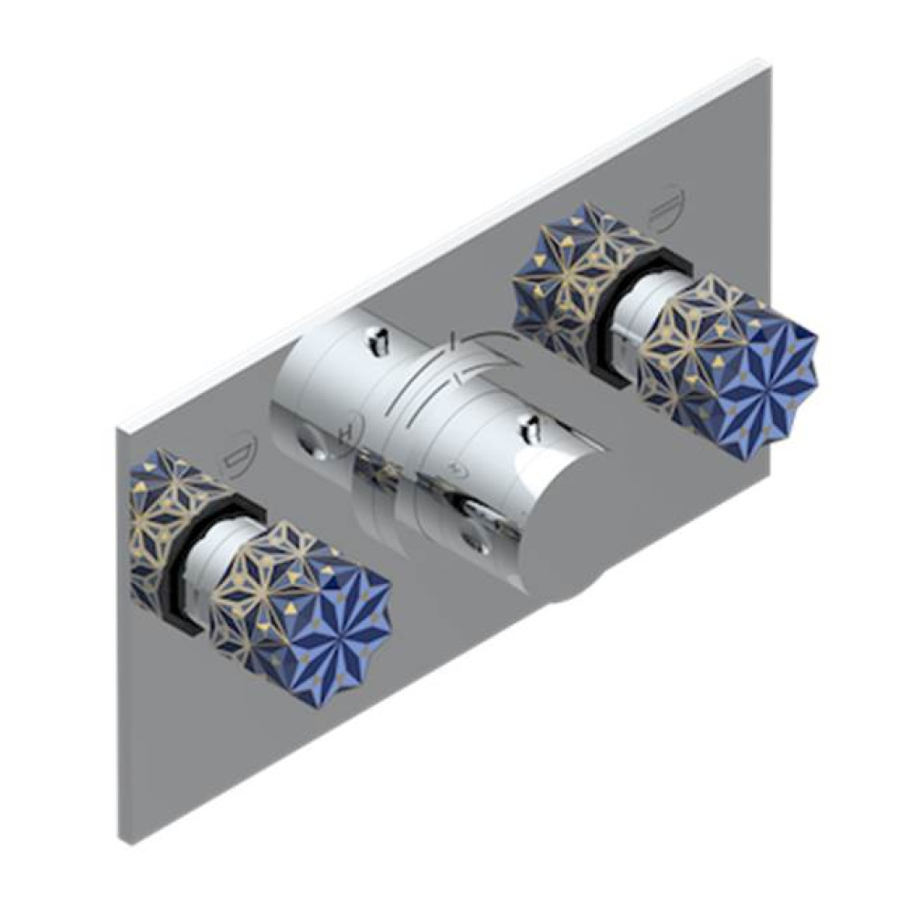 Trim For Thg Thermostat With 2 Valves Ref. 5 401ahm/us Rough Part Supplied With Fixing Box, Item T