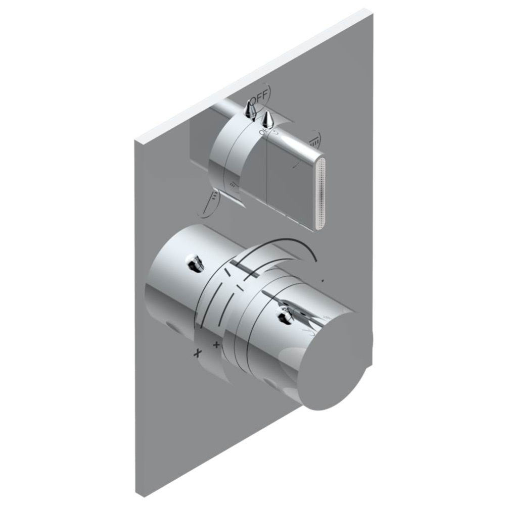 Trim for THG thermostat with 2-way diverter, rough part supplied with fixing box ref. 5 500AE/US