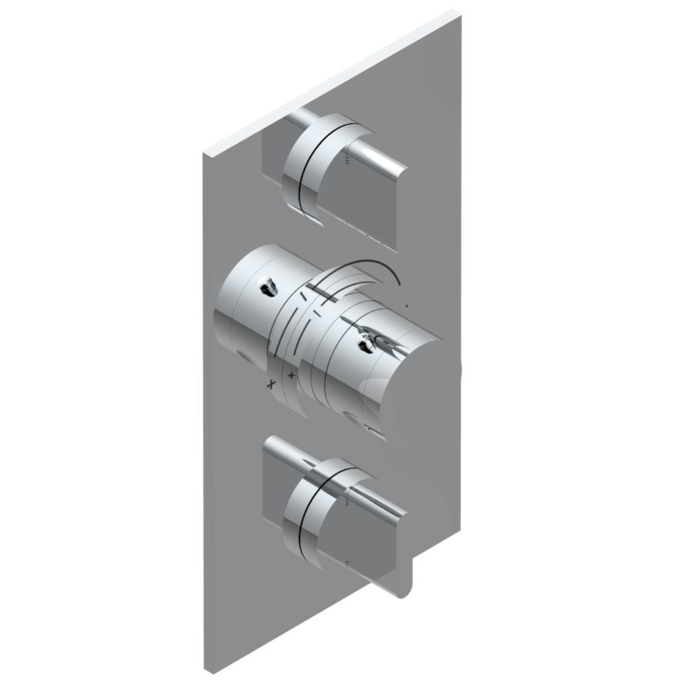 Trim for THG thermostat 2 volume controls, rough part supplied with fixing box ref. 5 400AE/US