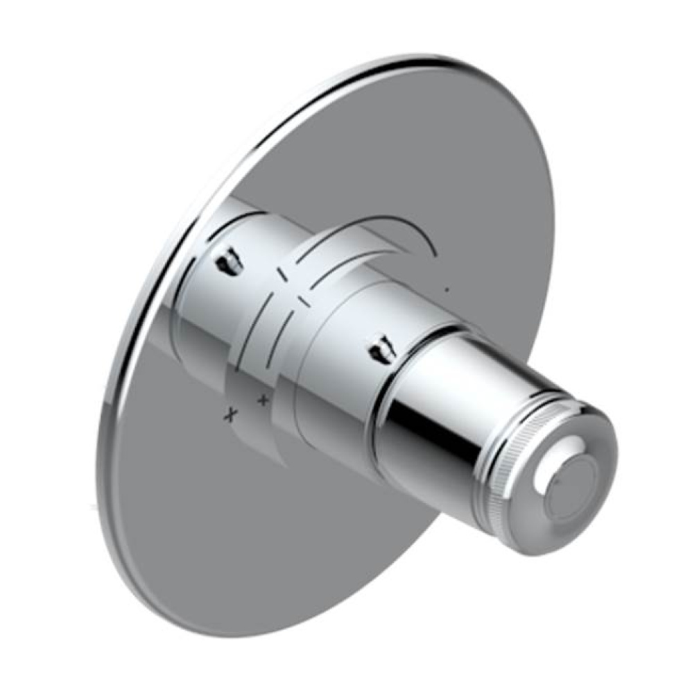 Trim For Thg Thermostatic Valve, Rough Part Supplied With Fixing Box Ref. 5 200ae/us - Round Plate