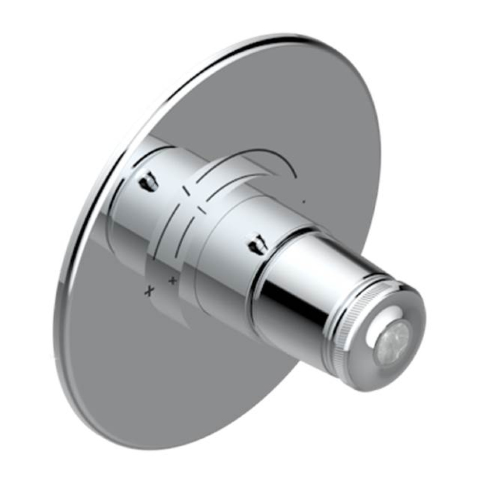 Trim For Thg Thermostatic Valve, Rough Part Supplied With Fixing Box Ref. 5 200ae/us - Round Plate