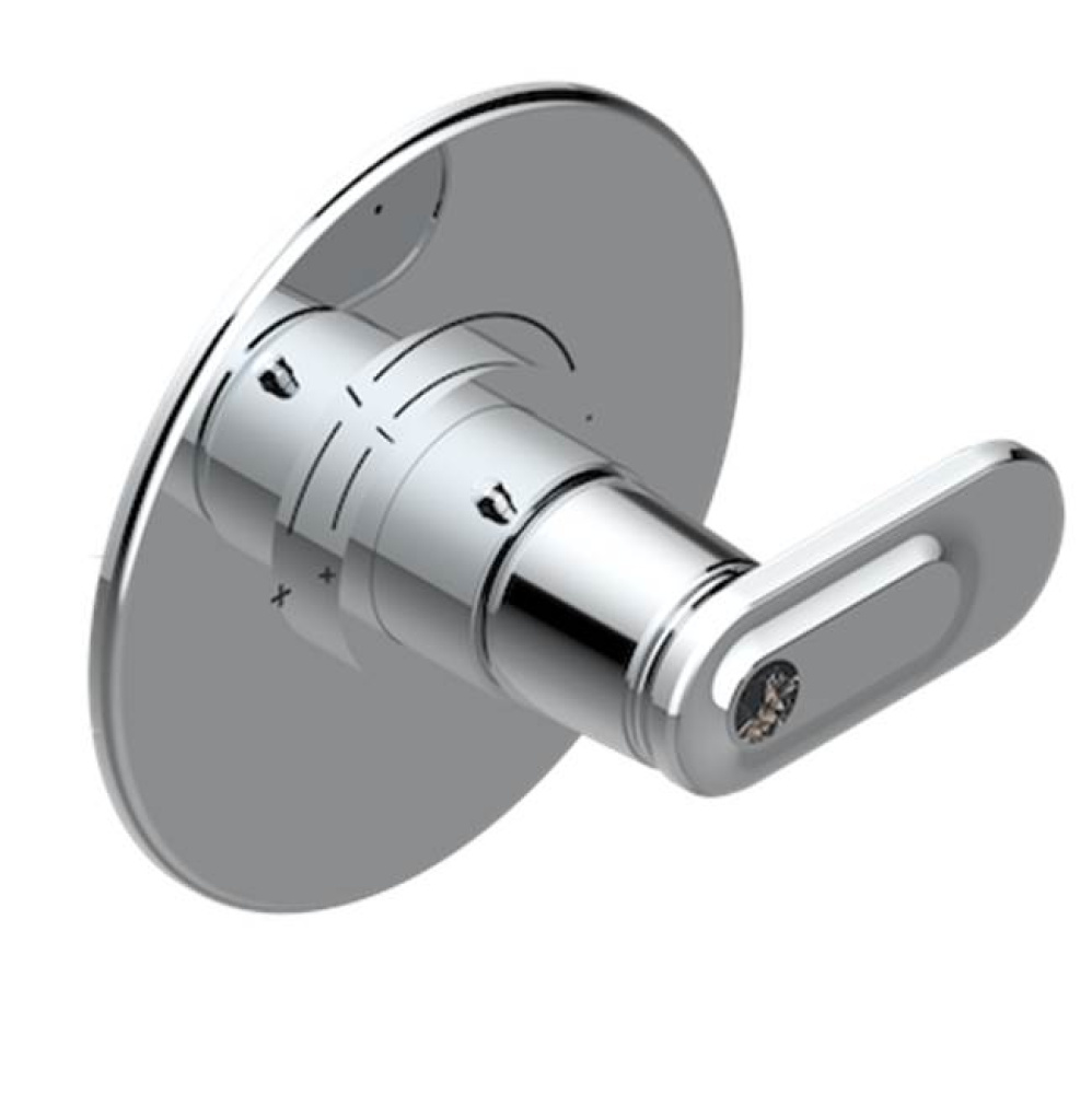 Trim For Thg Thermostatic Valve, Rough Part Supplied With Fixing Box Ref. 5 200ae/us - Round Plate