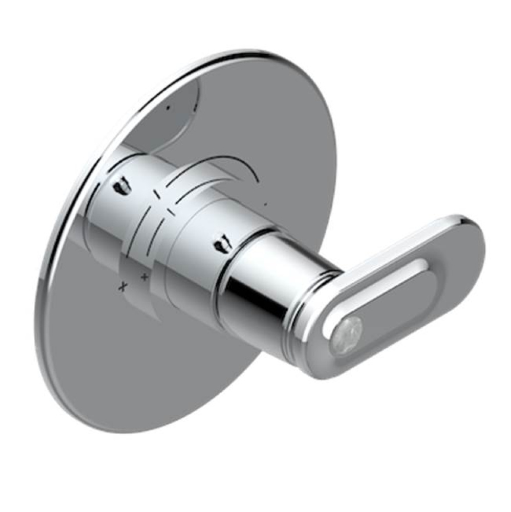 Trim For Thg Thermostatic Valve, Rough Part Supplied With Fixing Box Ref. 5 200ae/us - Round Plate