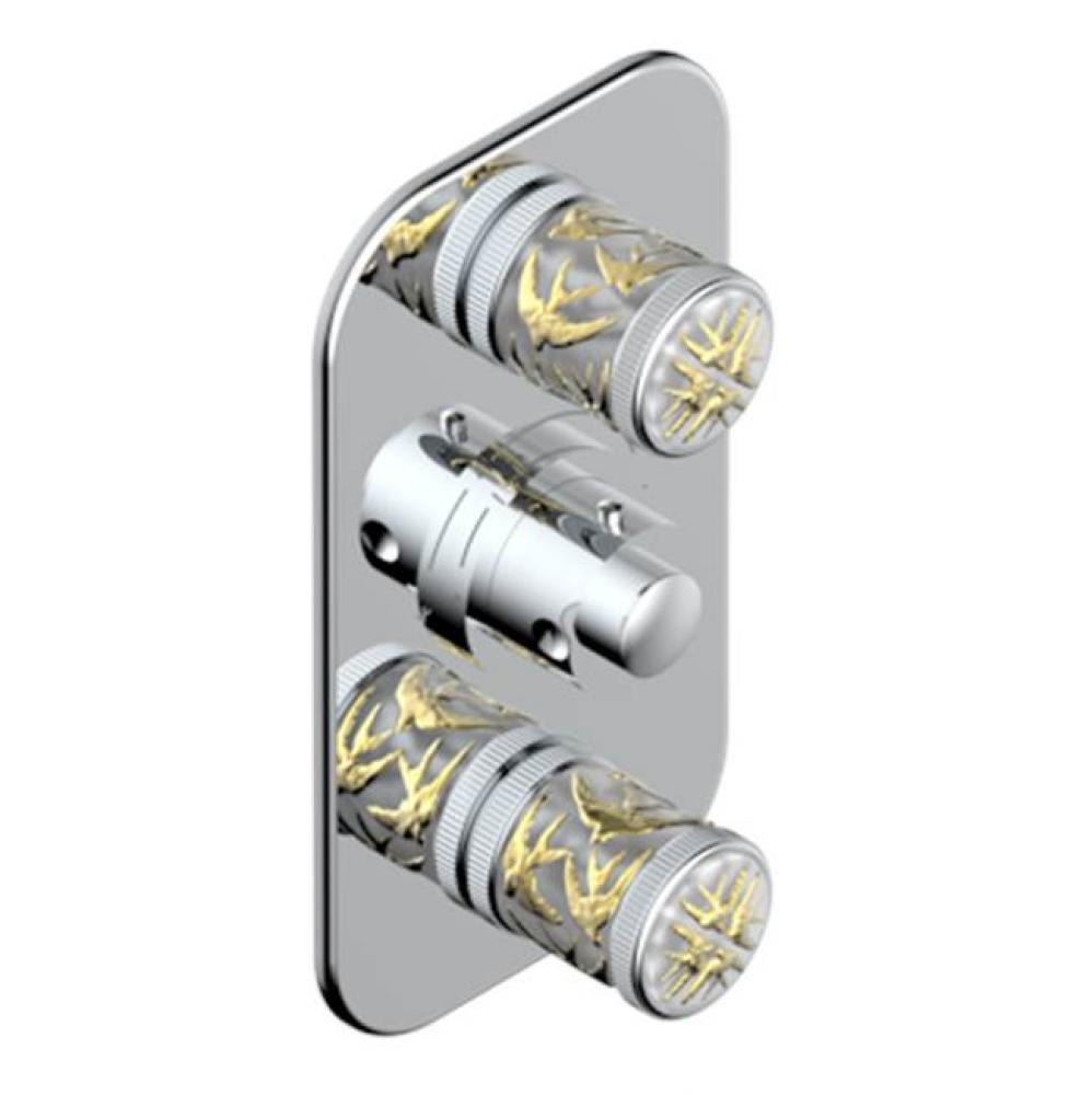 Trim For Thg Thermostat 2 Volume Controls, Rough Part Supplied With Fixing Box Ref. 5 400ae/us