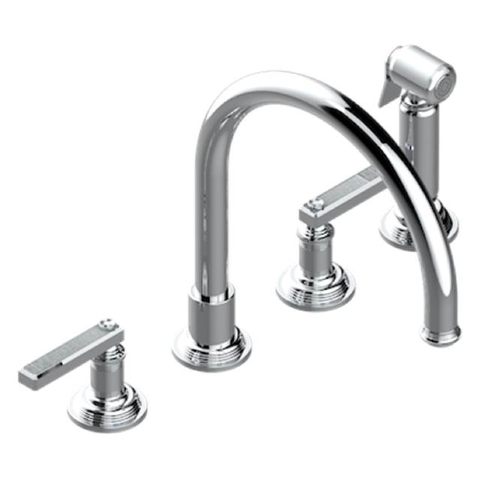 Three Hole Kitchen Faucet With Side Spray