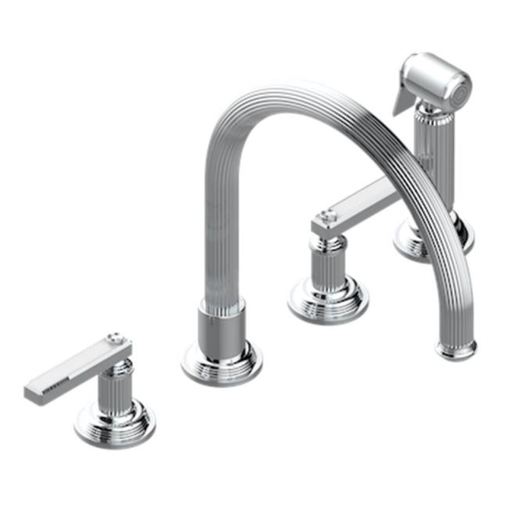 Three Hole Kitchen Faucet With Side Spray