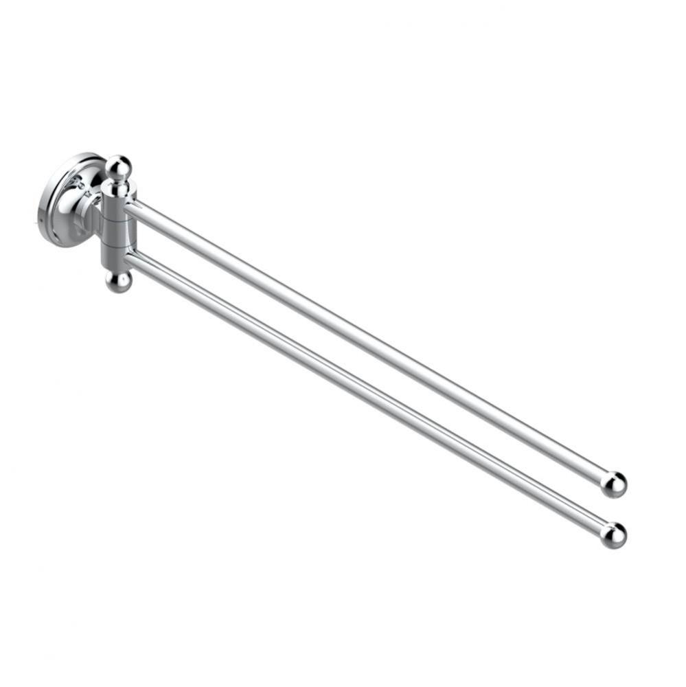 TOWEL BAR 15 3/4'' LONG, DOUBLE SWIVEL