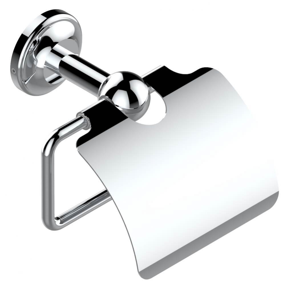 Toilet paper holder, single mount with cover