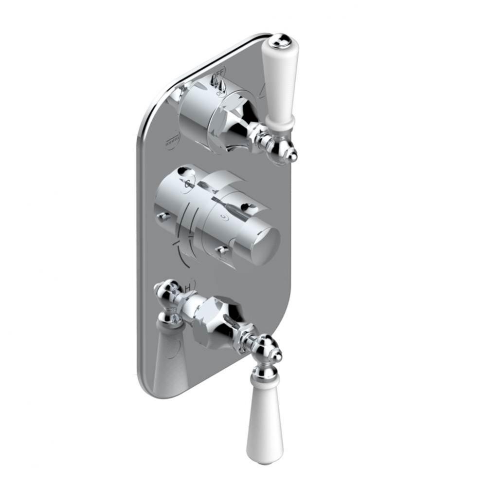 Trim for thg thermostat with 2-way diverter and on/off control, rough part supplied with fixing bo