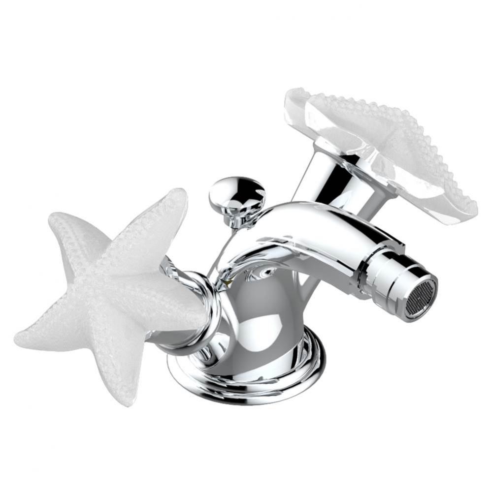 Single hole bidet faucet with drain