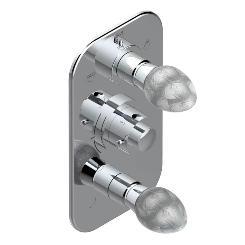 Trim for thg thermostat with 2-way diverter and on/off control, rough part supplied with fixing bo