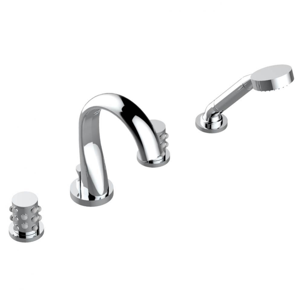 Roman tub set with divertor spout and handshower, 3/4'' valves