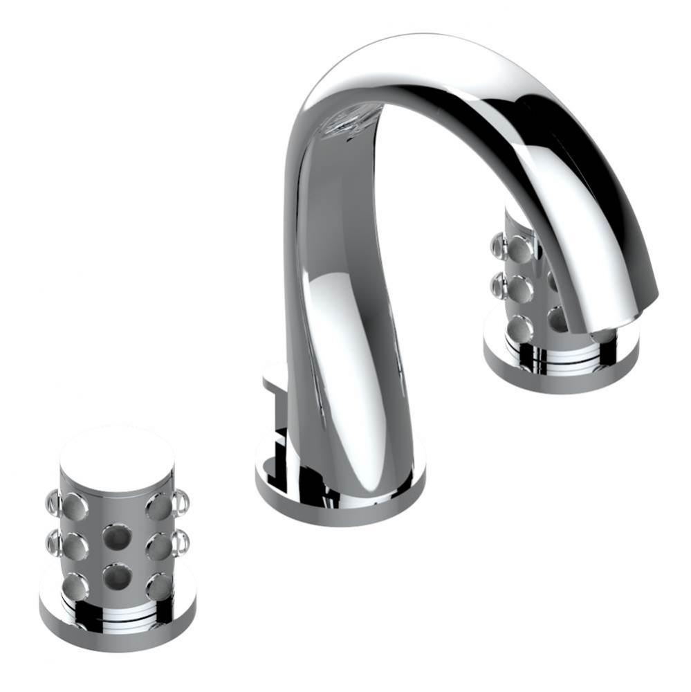 Widespread lavatory set with drain