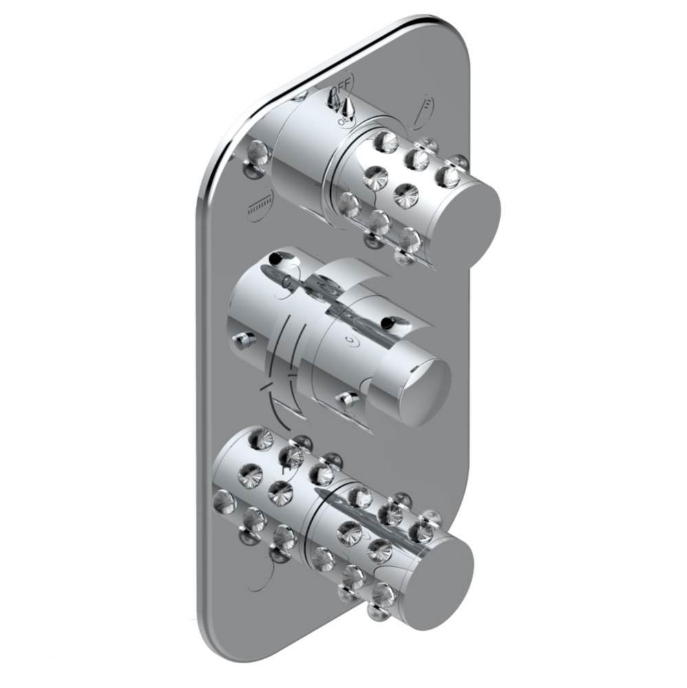 Trim for thg thermostat with 2-way diverter and on/off control, rough part supplied with fixing bo