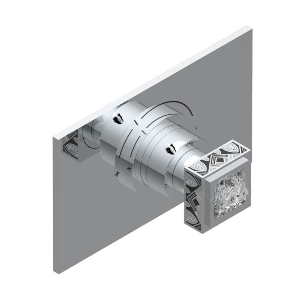 Trim for THG thermostatic valve, rough part supplied with fixing box ref.5 200AE/US