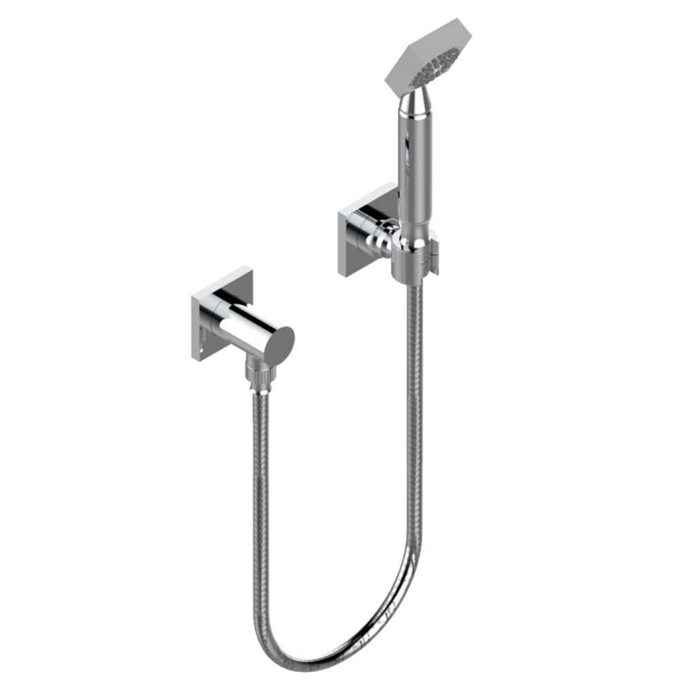 Wall mounted handshower with separate fixed hook