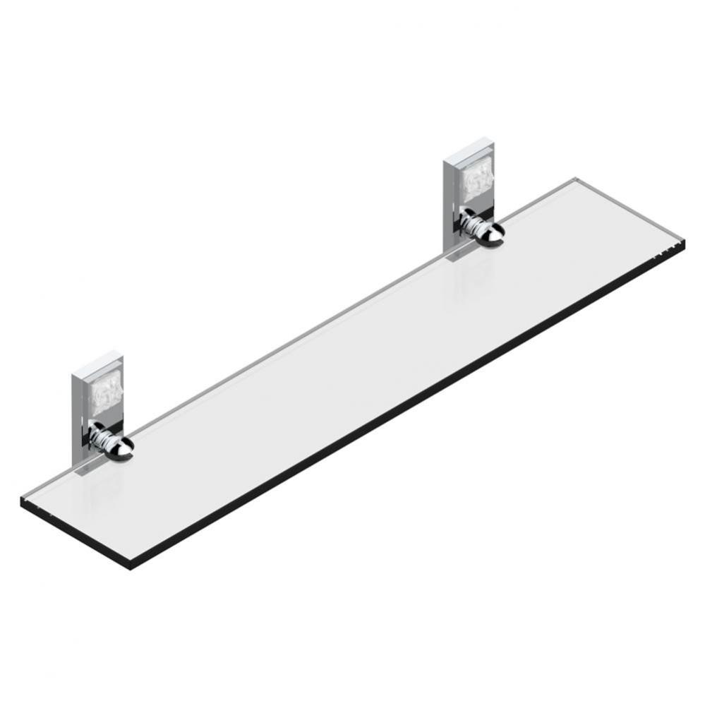 Glass shelf with brackets