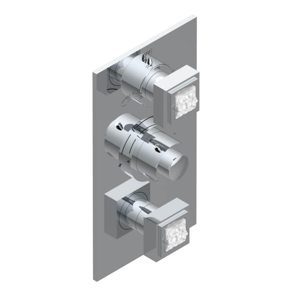 Trim for thg thermostat with 2-way diverter and on/off control, rough part supplied with fixing bo