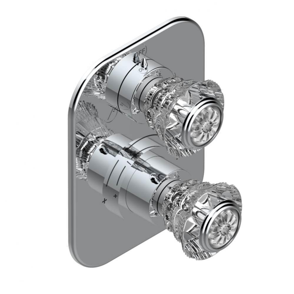 Trim for thg thermostat with 2-way diverter, rough part supplied with fixing box ref. 5 500AE/US