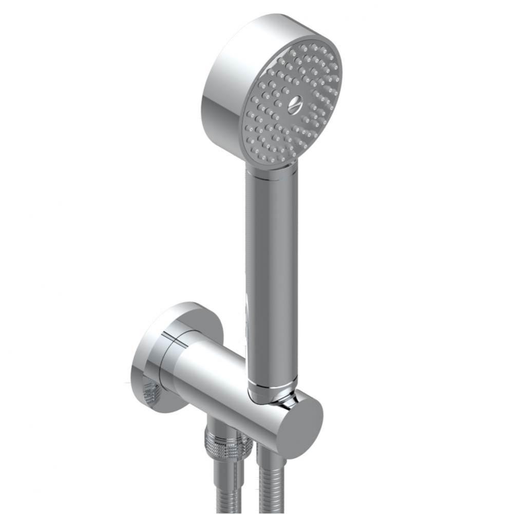 Wall mounted handshower with integrated fixed hook