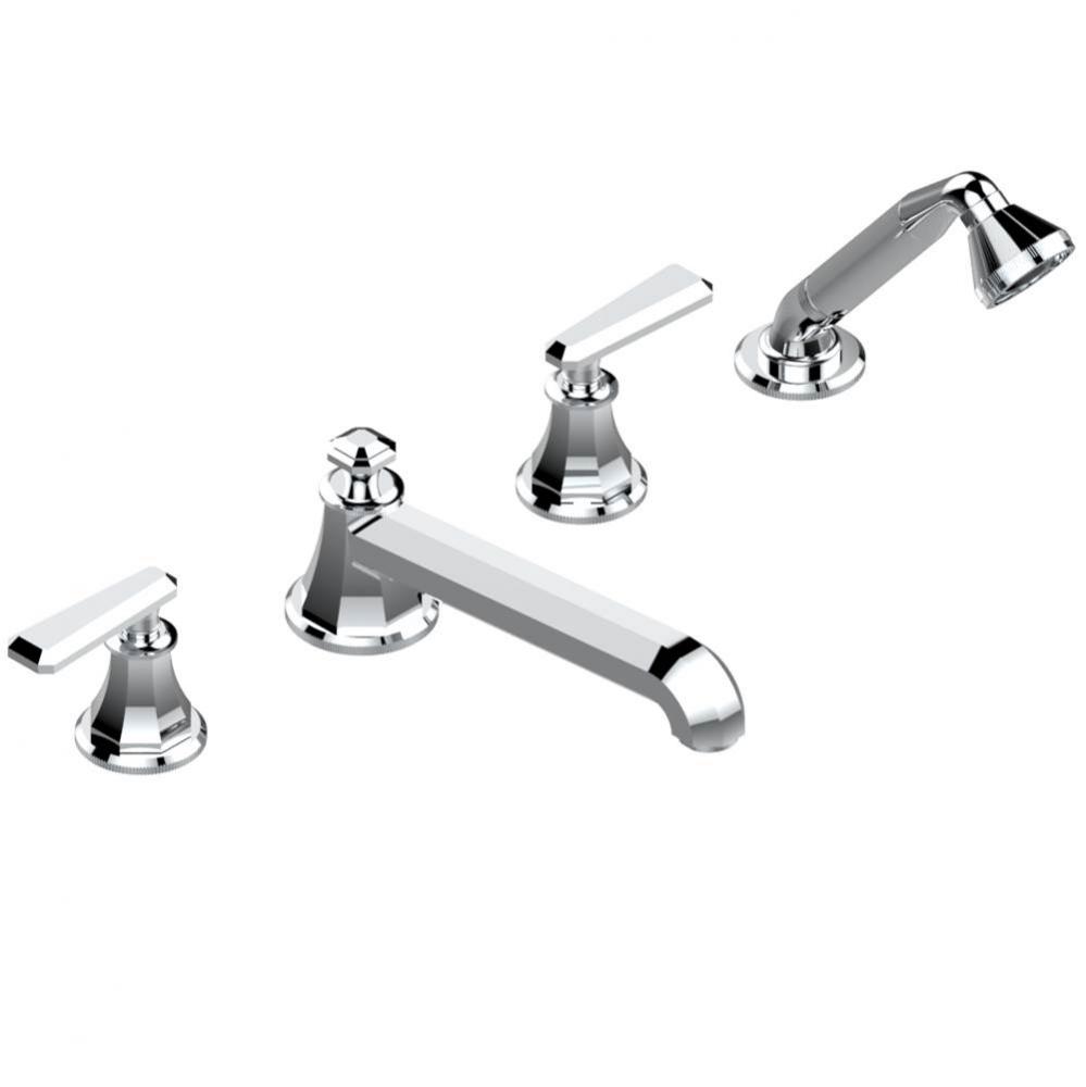 Roman tub set with divertor spout and handshower, 3/4'' valves
