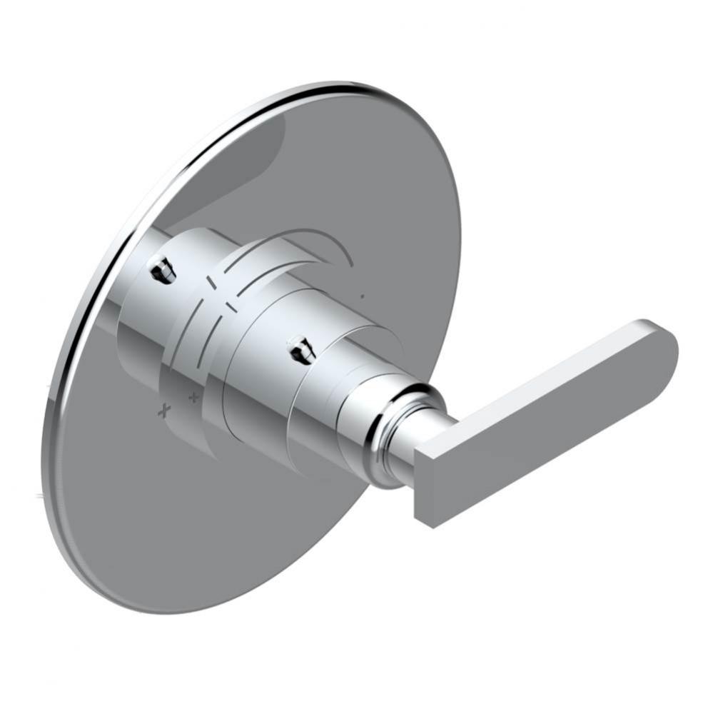 Trim for THG thermostatic valve, rough part supplied with fixing box ref. 5 200AE/US - Round plate