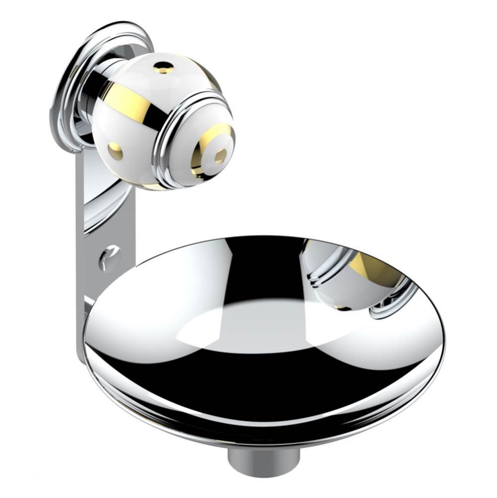 Soap dish, wall mounted, 6'' diameter