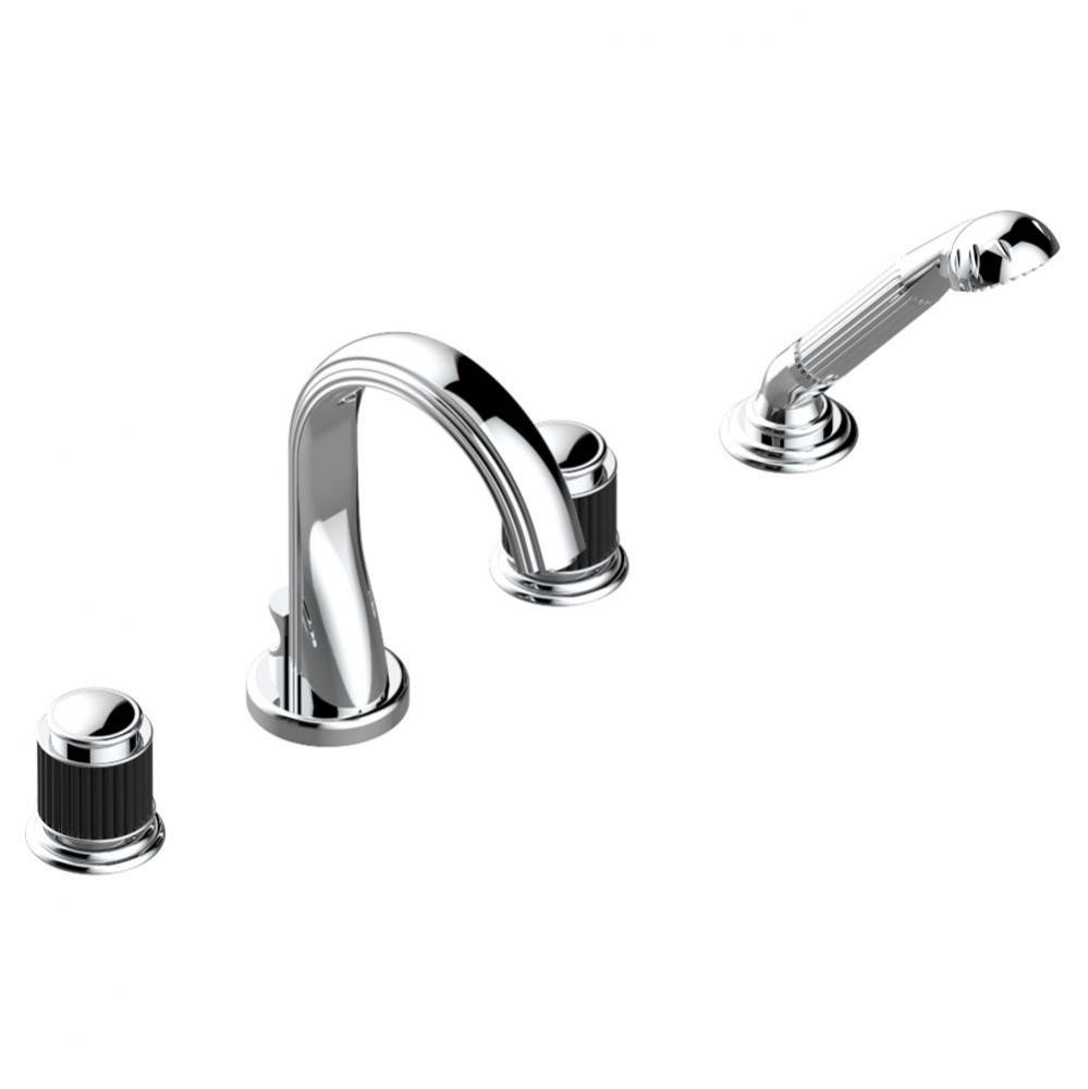 Roman tub set with divertor spout and handshower, 3/4'' valves