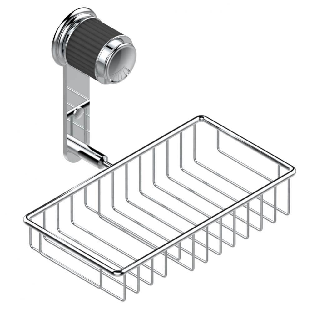 Soap and sponge holder, wall mounted