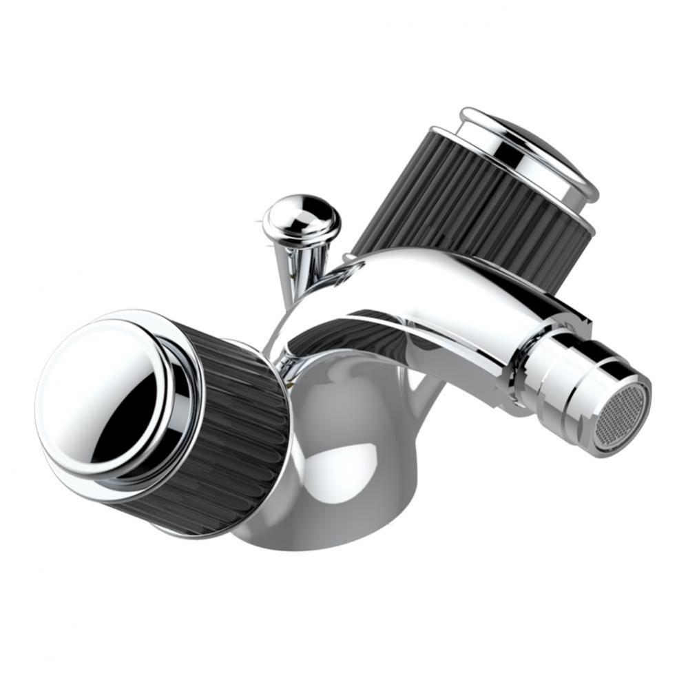 Single hole bidet faucet with drain