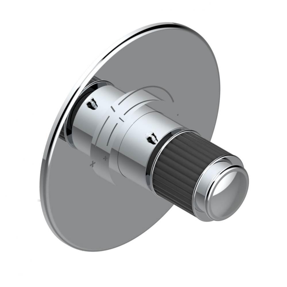 Trim for THG thermostatic valve, rough part supplied with fixing box ref. 5 200AE/US - Round plate