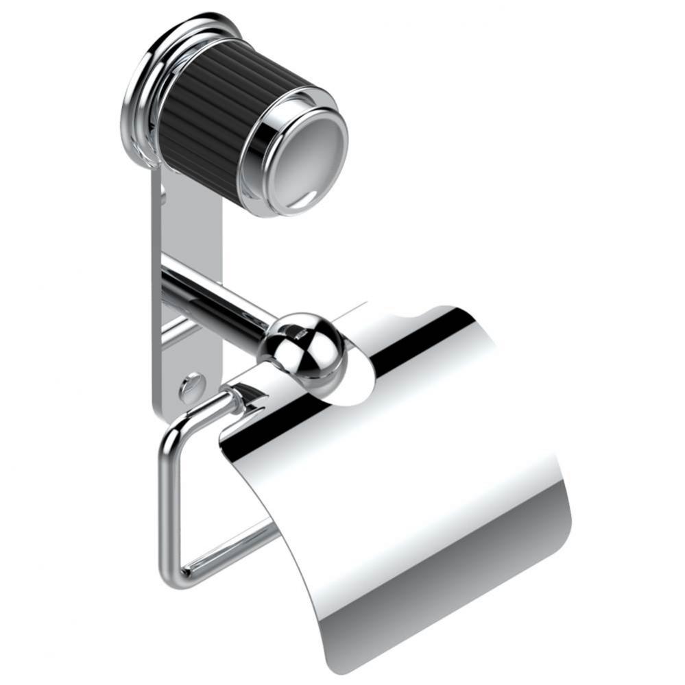 Toilet paper holder, single mount with cover