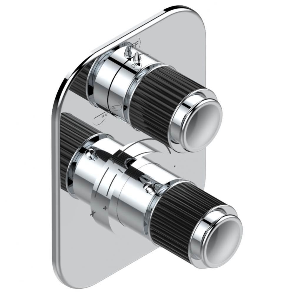 Trim for thg thermostat with 2-way diverter, rough part supplied with fixing box ref. 5 500AE/US