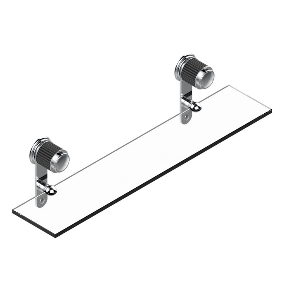 Glass shelf with brackets