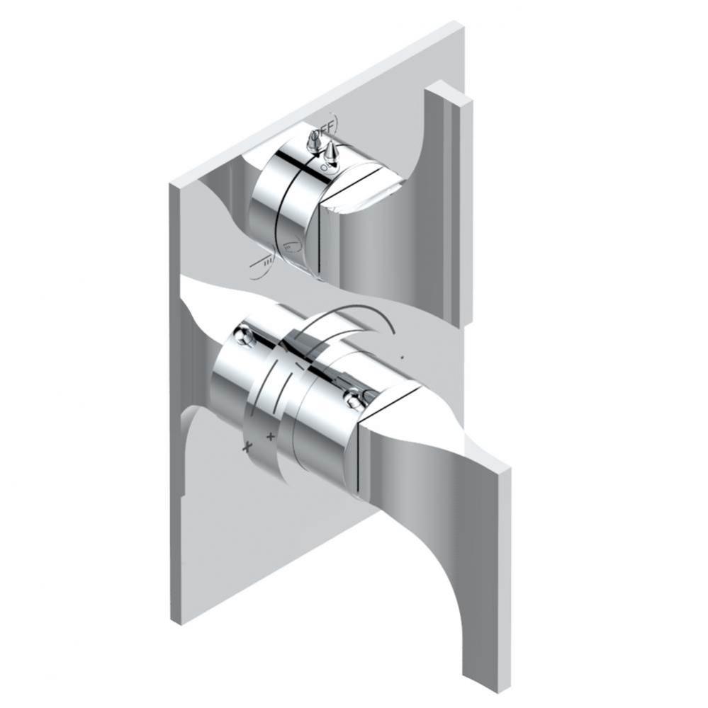 Trim for thg thermostat with 2-way diverter, rough part supplied with fixing box ref. 5 500AE/US