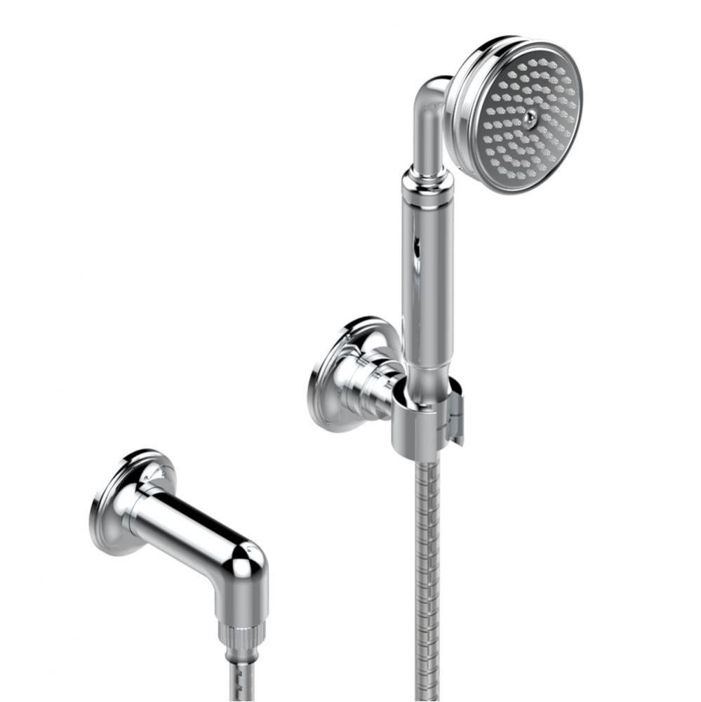 Wall mounted handshower with separate fixed hook