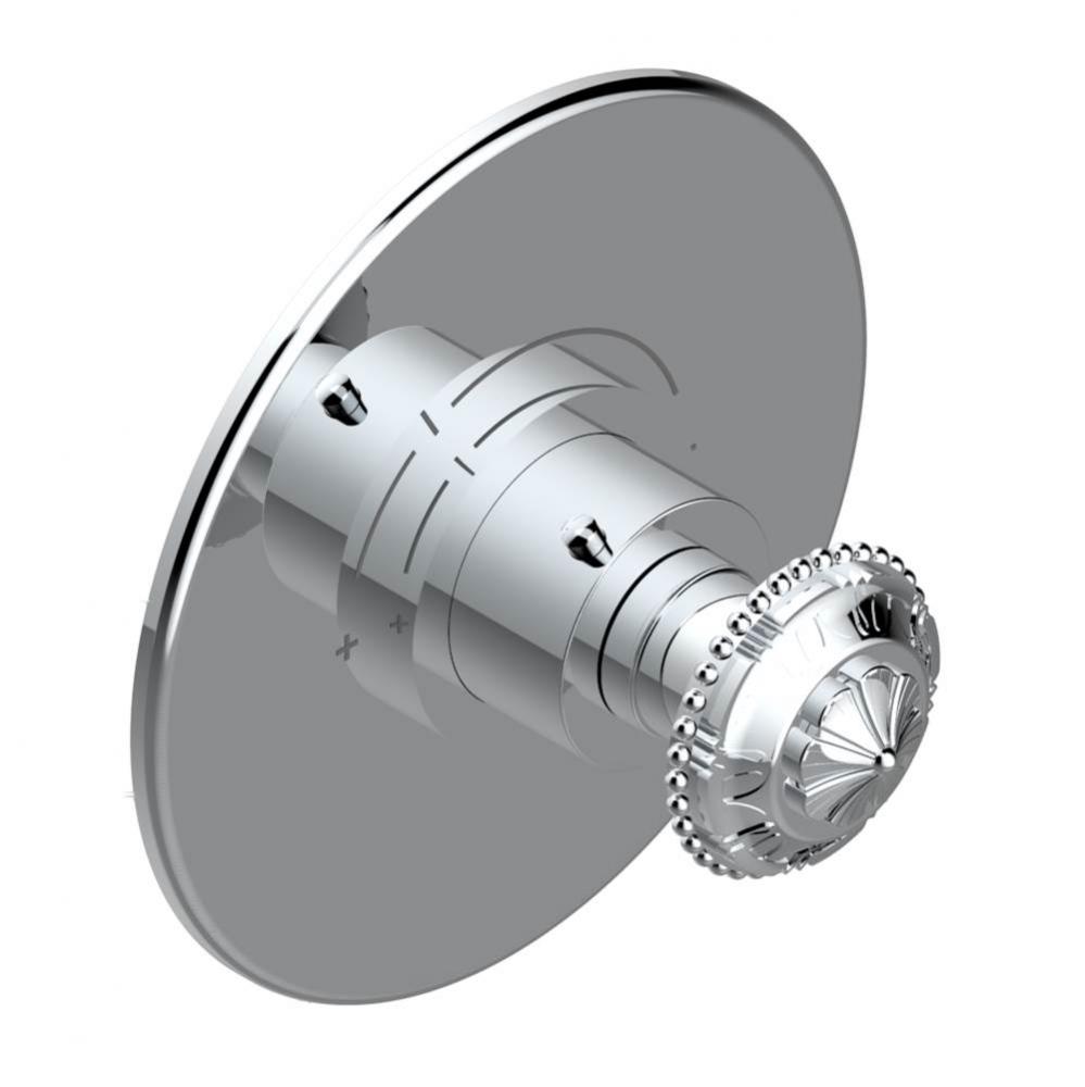 Trim for THG thermostatic valve, rough part supplied with fixing box ref. 5 200AE/US - Round plate