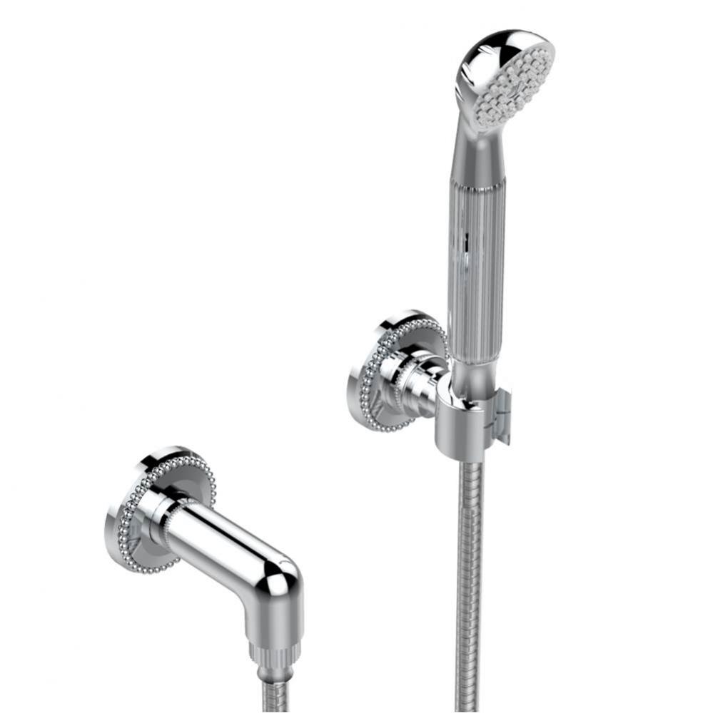 Wall mounted handshower with separate fixed hook